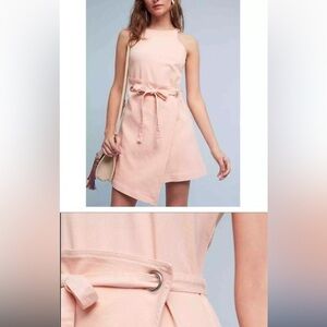 Anthropologie Pink Denim Dress